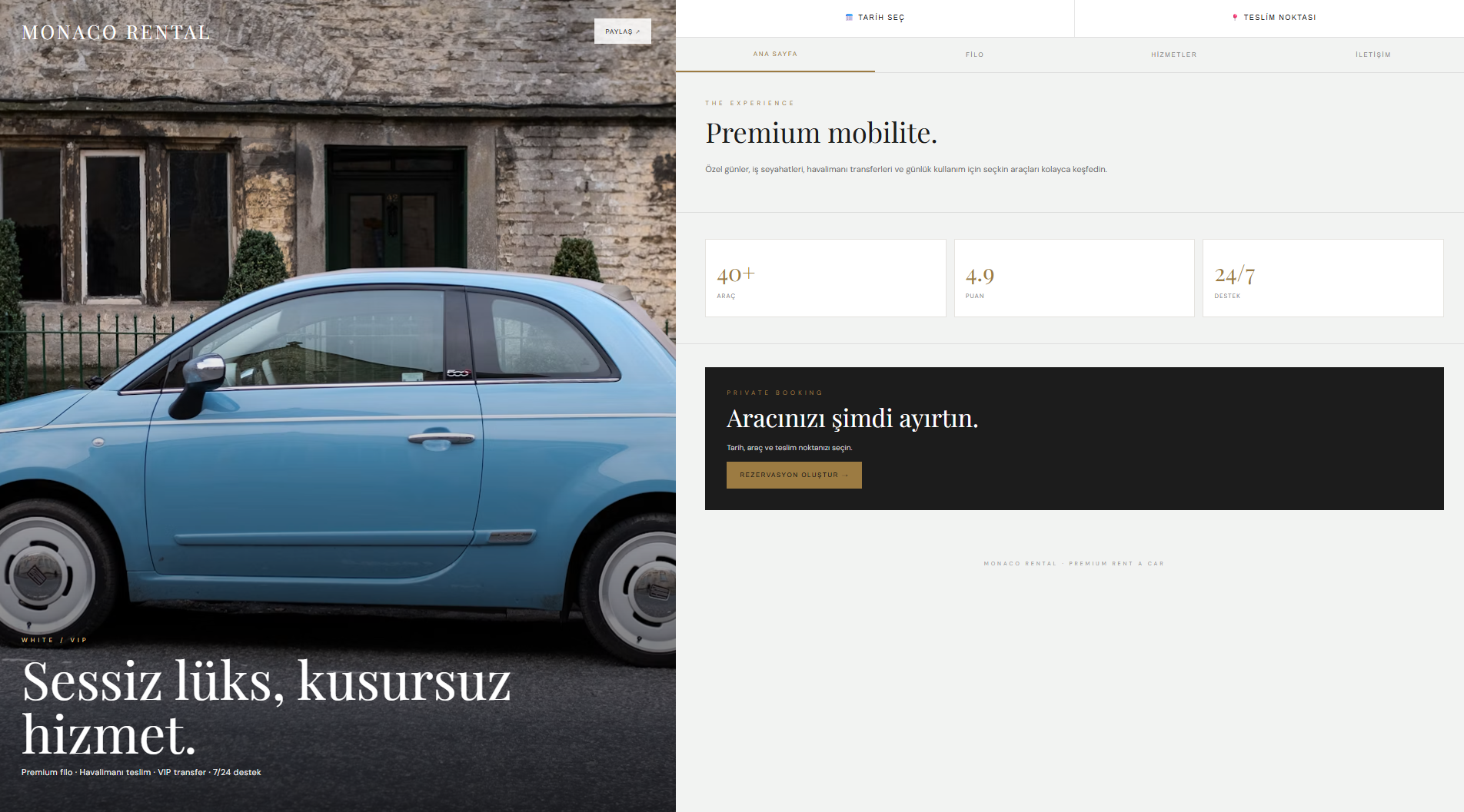 Rent A Car Web Sitesi